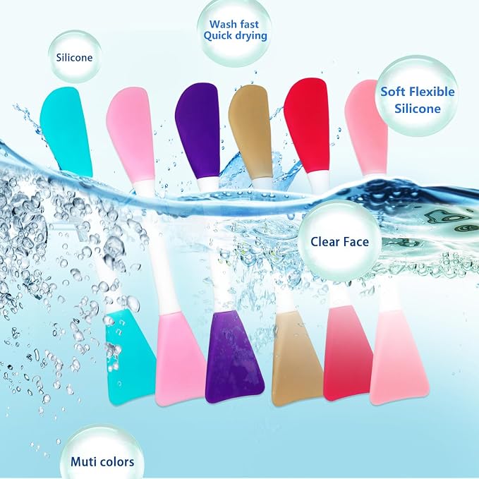 6PCS Silicone Face Mask Brush, Flexible Silicone Brush Applicator - Image 4