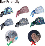 CEYAZYE 6 Pcs Satin Lined Scrub Caps Women Nurse, Surgical Hats - Image 4