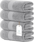 White Classic Luxury Bath Towels Set of 4 Large by WhiteClassic