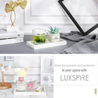 Luxspire Bathroom Vanity Tray, 8 x 4 inch Resin Dresser Jewelry Ring Dish Tank - Image 4