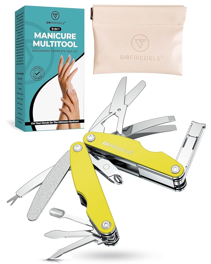 Manicure and Pedicure Kit - 9 in 1 Professional Manicure Set by DRFRIEDELS