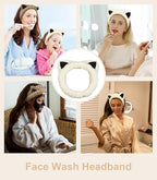 Huachi 2 Packs Cute Cat Spa Headband - Image 3