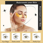 Adofect 30 Pairs Under Eye Patches -Reduce Eye Bags -24K Gold Eye Mask Collagen - Image 2
