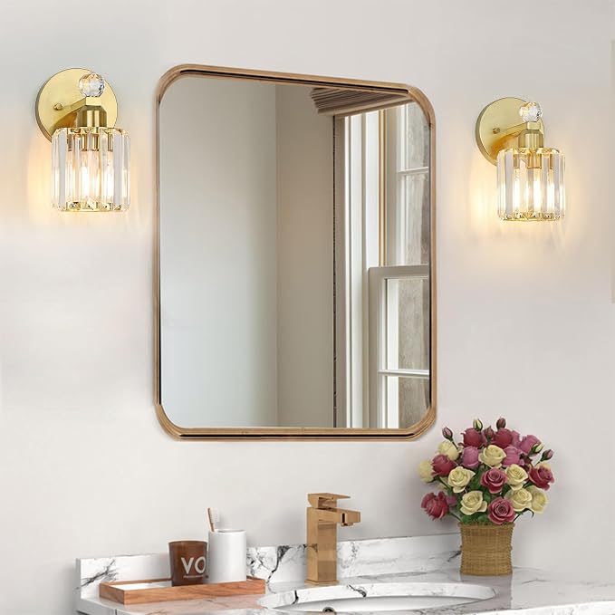 1-Light Gold Bathroom Light Fixtures, Modern Bathroom Vanity Lights Fixture - Image 5