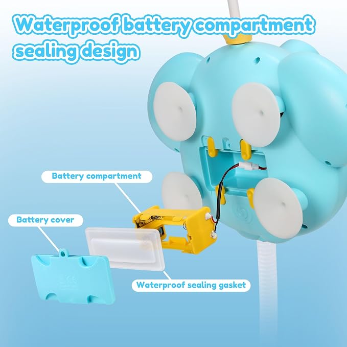 Bath Toys Light Up Elephant Baby Bubble Bath Toys 2 in 1Bath Bubble Machine - Image 5