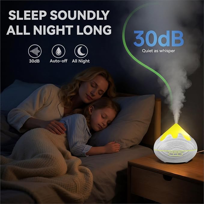 500ML Essential Oil Diffuser, Large Aromatherapy Diffuser - Image 6