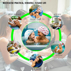 20-Pack Reusable Waterproof Shower Caps - 27cm Durable Elastic Hair Caps - Image 3
