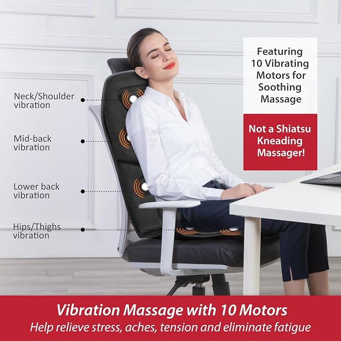 COMFIER Back Massager for Chair – Upgraded Vibration Chair Massager, Deep - Image 5