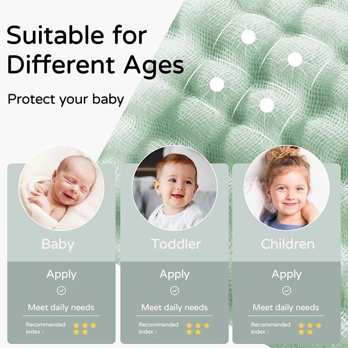 Yoofoss Hooded Baby Towels for Newborn 2 Pack 100% Muslin Organic Cotton Baby - Image 5