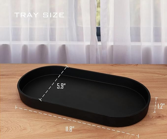 Black Small Tray, 3 Pack Oval Tray - Image 6