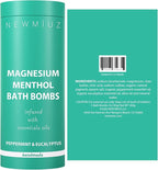 Magnesium Menthol Fizzing Bath Bomb Eucalyptus Peppermint Epsom Salt Refreshing - Image 8