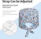 Working Cap Scrub Caps with Sweatband Adjustable Tie Back Hat Nurse Surgical - Image 2