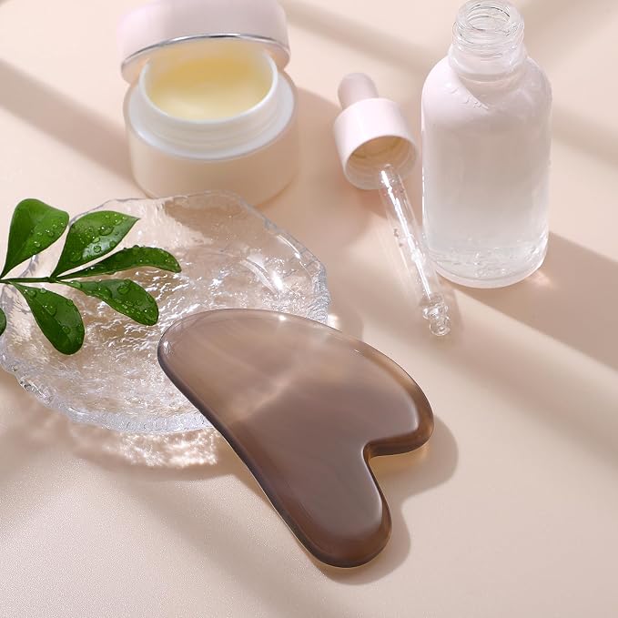 rosenice Gua Sha Facial Tools Gua Sha Agate Stone - Image 6
