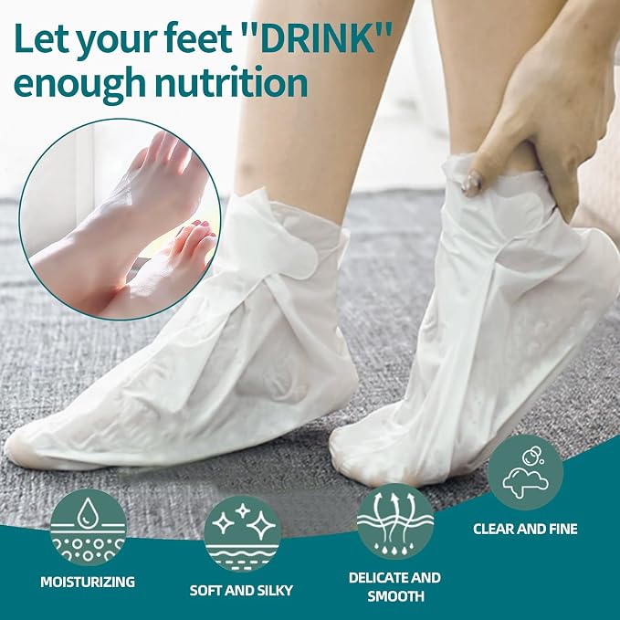 5 Pack Moisturizing Foot Mask, Hydrating Foot Masks - Image 5