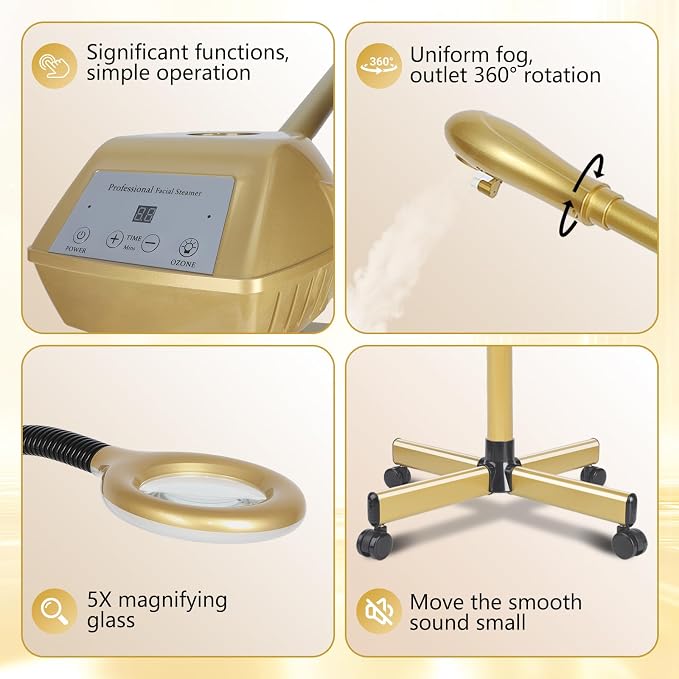 Professional Facial Steamer Adjustable Height and Angle, Face Steamer Clean - Image 2