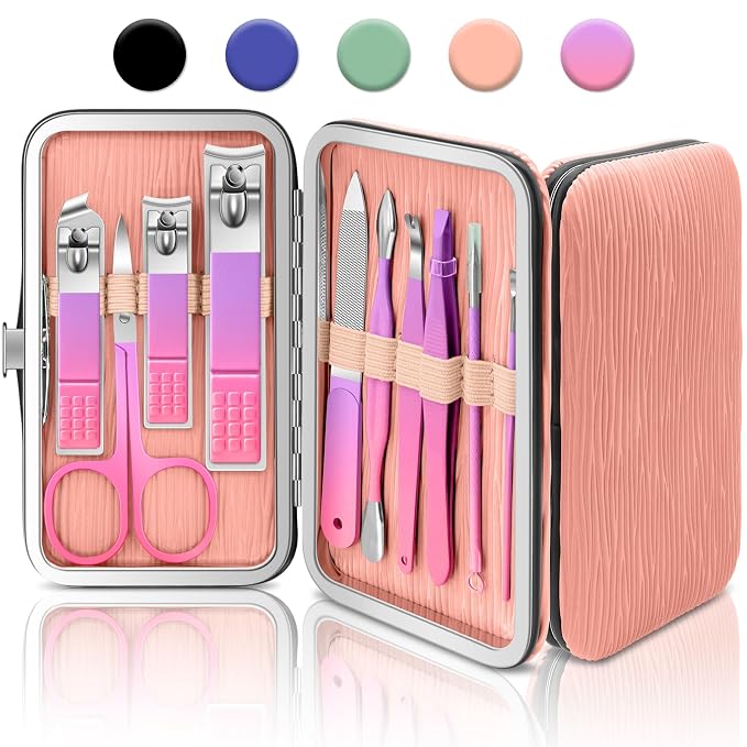BLESWIN 10 in 1 Manicure Pedicure Kit, Manicure Kit by BLESWIN