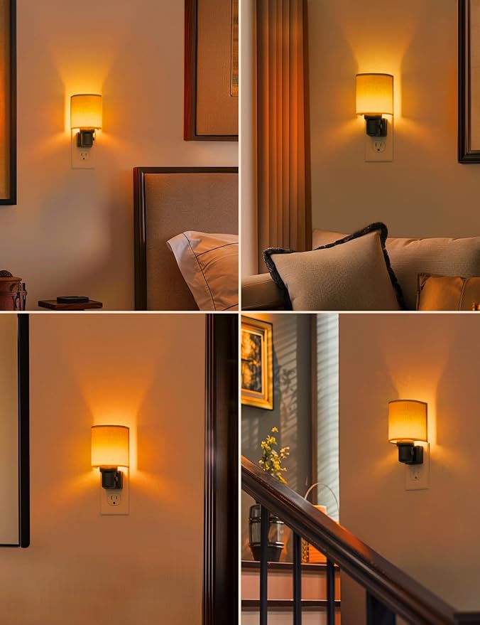 L LOHAS LED Amber Night Lights Plug into Wall, Plug in Night Light Dimmable - Image 7