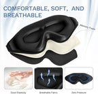 FlyCoco 99% Fully Block Out Light Eye Sleep Mask, 3D Deep Contoured Eyes Cover - Image 3