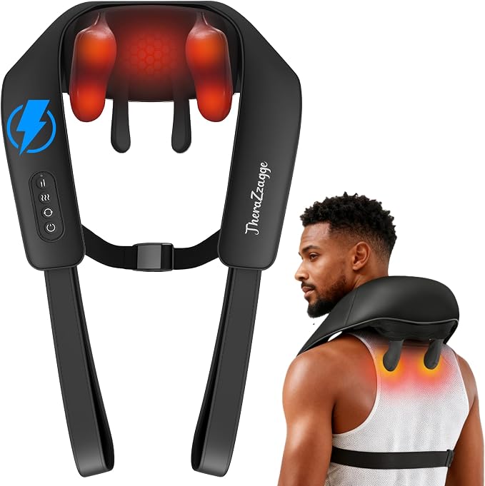 Cordless Neck Massager with Heat by Therazzagge