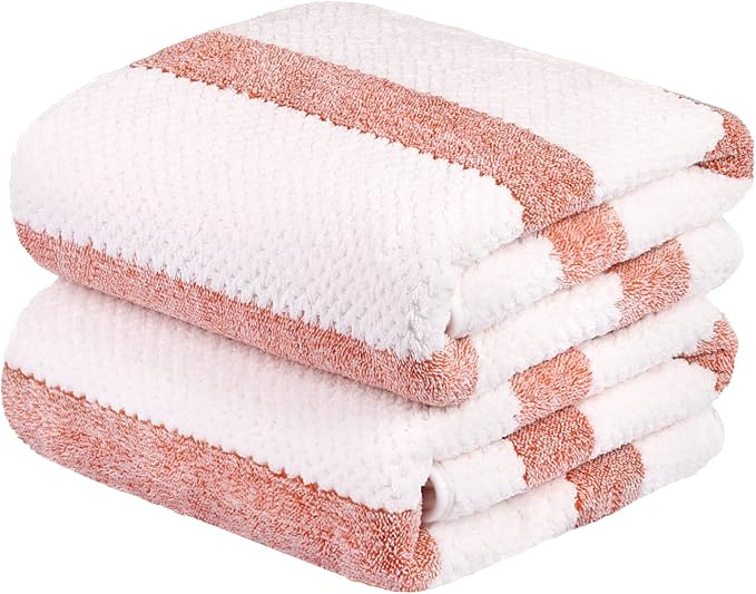 JML Microfiber Bath Towels, Bath Towel 2 Pack, Super Absorbent and Fast Drying by JML