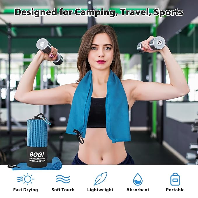 BOGI Microfiber Quick Dry Travel Sports Towel - Image 6