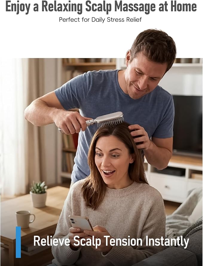 Electric Scalp Massager – Deep Relaxation Vibrating Head Massager, Stress - Image 2