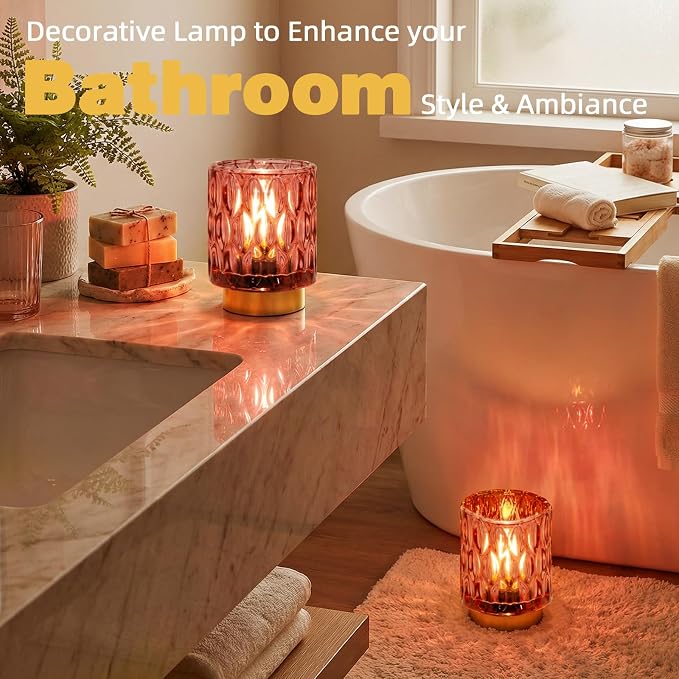 Battery Operated Table Lamps Timer, Mini Crystal Lamp - Image 2