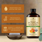 Handcraft Blends Cold-Pressed Organic Pumpkin Seed Oil in Glass Bottle - Image 4