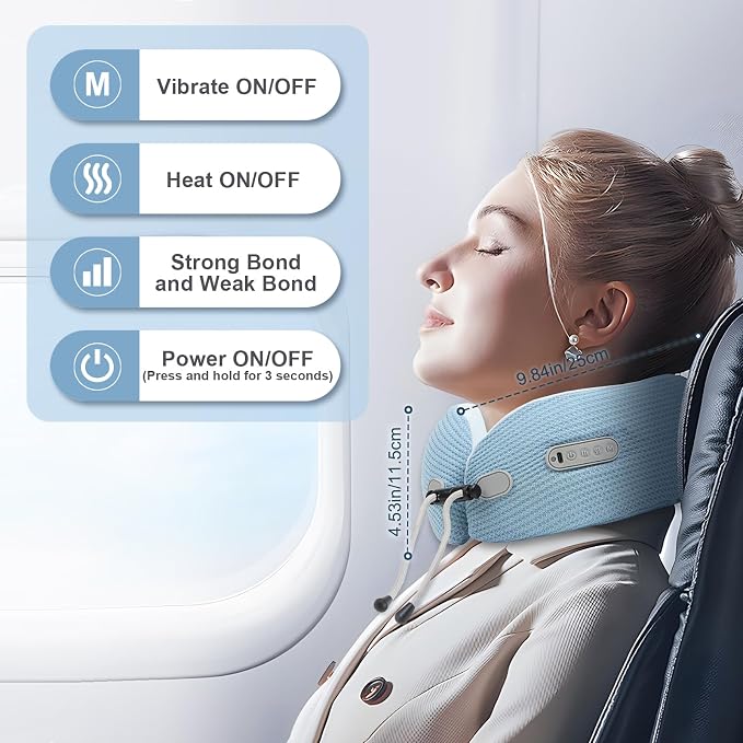 Electric Neck Massager, Portable Travel Pillow - Image 2