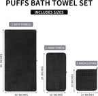 KBY Bath Towels Set 6 Piece 40x80 Inches，2 Extra Large Bath Sheets 2 Hand - Image 8