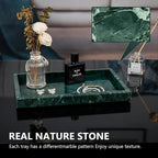 Real Natural Marble Tray for Bathroom, Kitchen and Desktop, Rectangle Genuine - Image 4