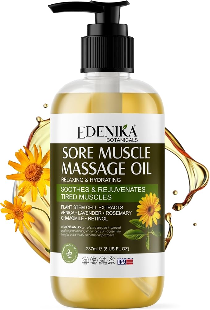 Edenika Botanicals Maximum Strength Sore Muscle Massage Oil by EdenikaBotanicals