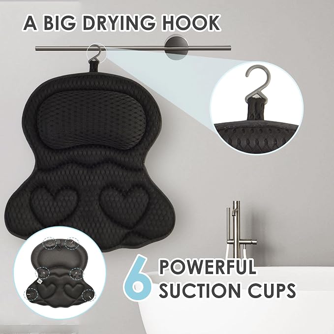 Bath Pillows for Tub Luxury, Bath Pillow for Head and Neck, Fit Bathtub Hot Tub - Image 5