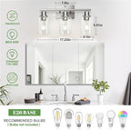 MOKATNG 3-Light Bathroom Light Fixtures, Vanity Light - Image 5