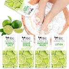 Pedicure Kit Foot Soak Set: Bubble Salt, Sugar Scrub, Massage Mask, Massage by nbcBeautiLab