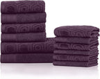 Superior Honeycomb 100% Cotton 500 GSM 12 Piece Bath Towel Set, 6 Washcloths by SUPERIOR
