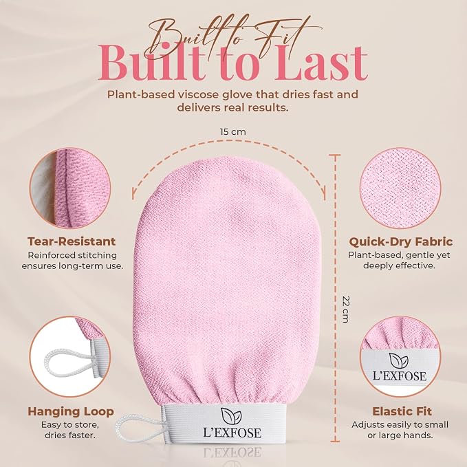 L'Exfose Kessa Hammam Deep Exfoliating Glove - Image 6