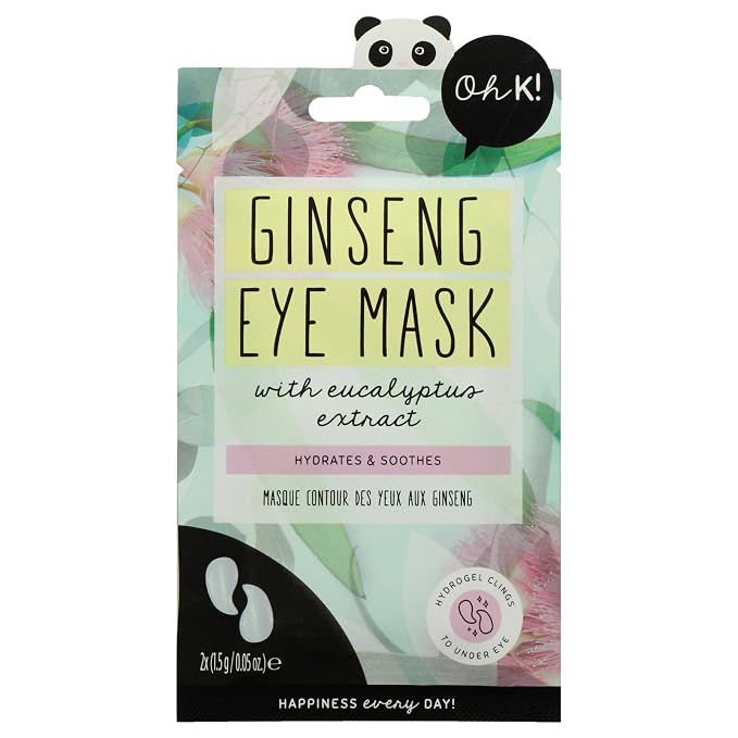 Oh K! Eye Mask - Ginseng and Eucalyptus - Hydrating Under Eye Patches - by OhKBeauty