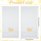 MASHAN Class of 2026 Graduation Hand Towels 3 Pack, 100% Cotton Soft Absorbent - Image 2
