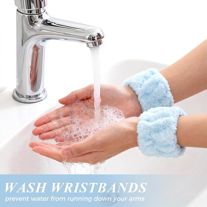 Fmeida Skincare Spa Headbands and Wrist Bands Set - Image 2
