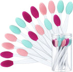 Patelai 24 Pcs Lip Scrub Brush Silicone Lip Scrubber Exfoliator by Patelai