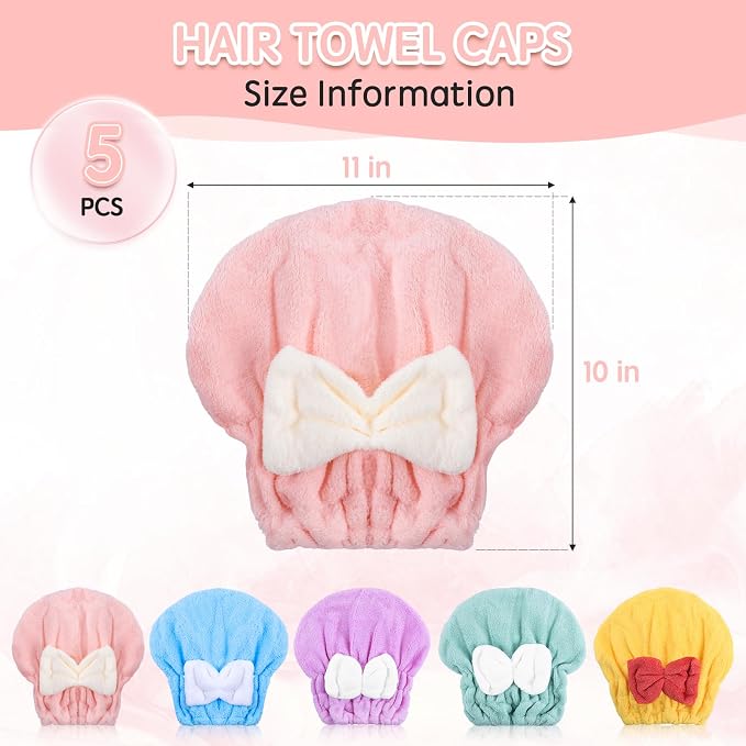 Microfiber Hair Drying Caps, Shower Caps - Image 3