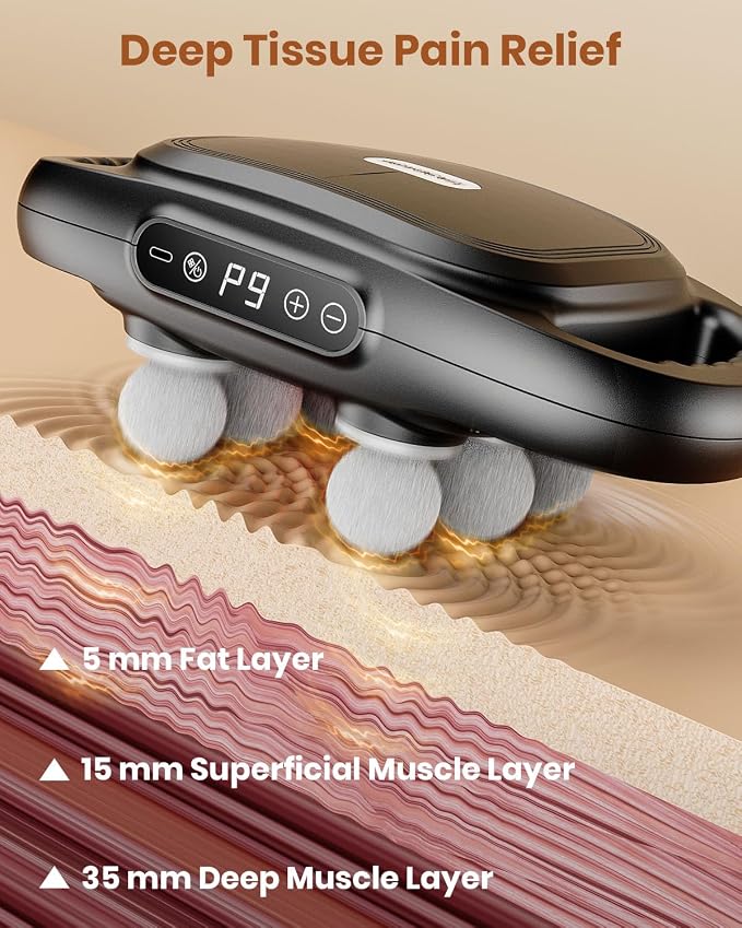 6-Head Massage Gun, Deep Tissue Back Massager - Image 4