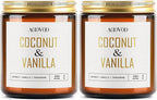 AOOVOO Coconut Vanilla Candles - 18 oz Scented Candles by AOOVOO