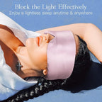 100% Natural Silk Eye Mask for Women Men, Soft Pressureless Cooling Blackout - Image 3