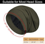 Sleep Cap Bonnet for Sleeping, Adjustable Cooling Ice Silk Lined Hair Bonnets - Image 5