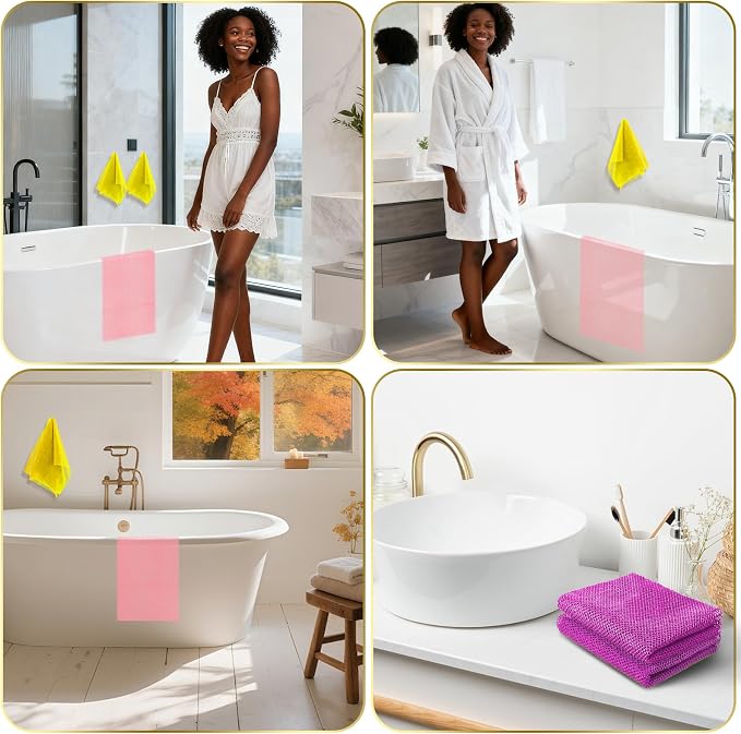UJFQBH 3 Pieces African Bath Sponge African Net Long Net Bath Sponge - Image 6