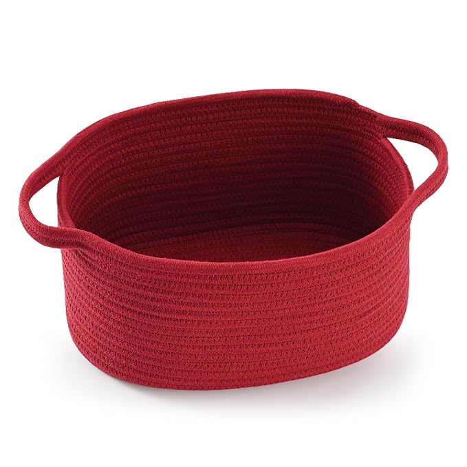 Happyiren Cute Burgundy Woven Gift Basket – Empty Burr Baskets by Unknown