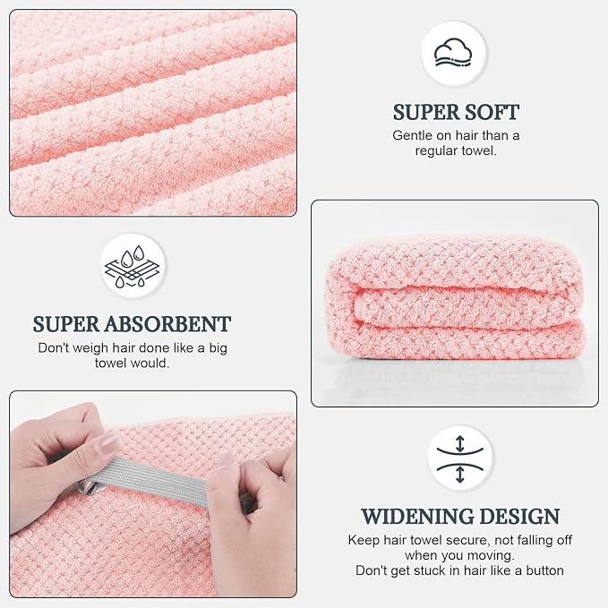 BEoffer 2 Pack Microfiber Hair Towel - Image 2