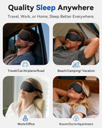 Weighted Blackout Sleep Mask for Men, 3D Contoured Zero Eye Pressure, - Image 8